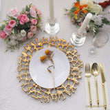 Create a Mesmerizing Table Setting with Gold Molten Branch Charger Plates