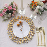 Gold Molten Branch Charger Plates