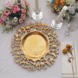 Elevate Your Table with Gold Molten Branch Acrylic Charger Plates