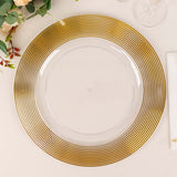 Clear / Gold Lined Ring Serving Plates