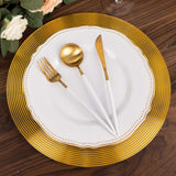 Clear / Gold Ringed Rim Decorative Charger Plates