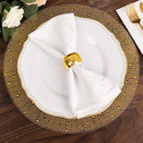Fancy Clear / Gold Plastic Plates